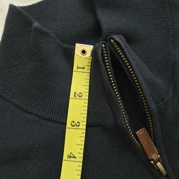 Polo Ralph Lauren Sweater Vest Size L Navy Blue Pima Cotton Purple Logo - Picture 11 of 13